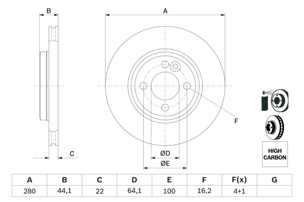 Disques de frein BOSCH ref. 0 986 479 437