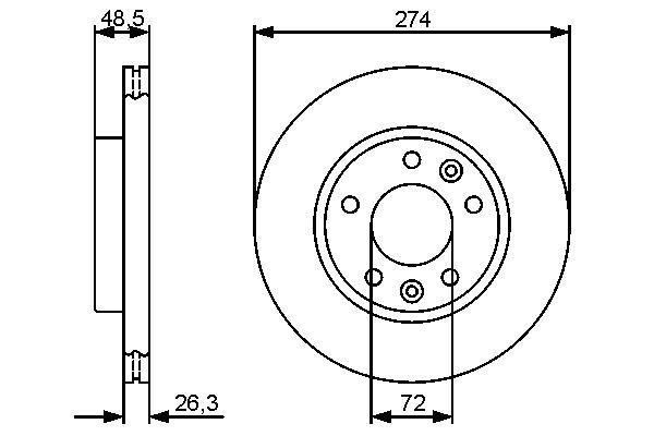 Disques de frein BOSCH 0 986 479 444