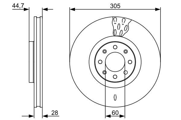 Disques de frein BOSCH ref. 0 986 479 531