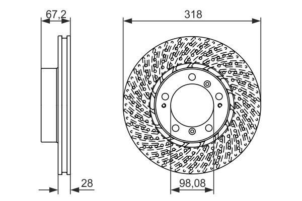 Disque de frein avant gauche BOSCH ref. 0 986 479 549