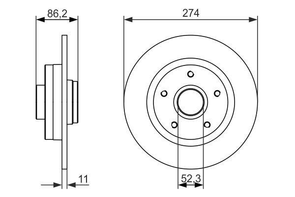 Disques de frein BOSCH ref. 0 986 479 682