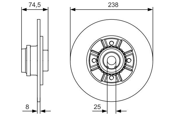 Disques de frein BOSCH 0 986 479 760