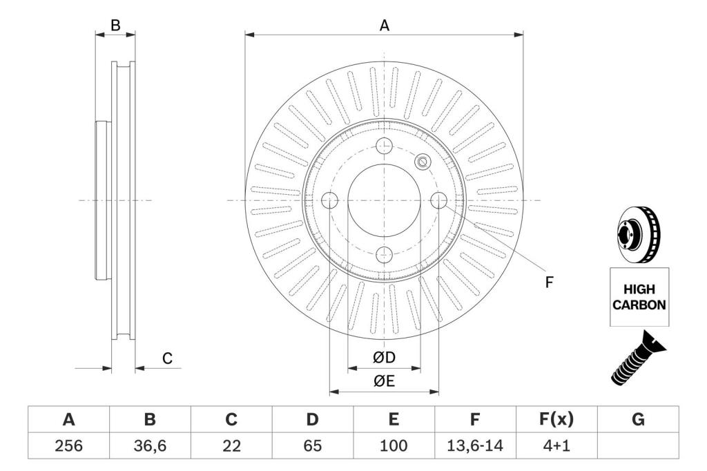 Disques de frein BOSCH ref. 0 986 479 776