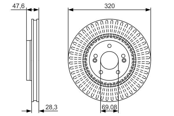 Disques de frein BOSCH ref. 0 986 479 A21