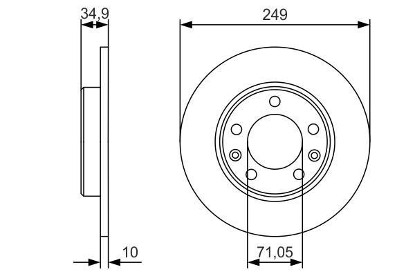 Disques de frein BOSCH ref. 0 986 479 C23