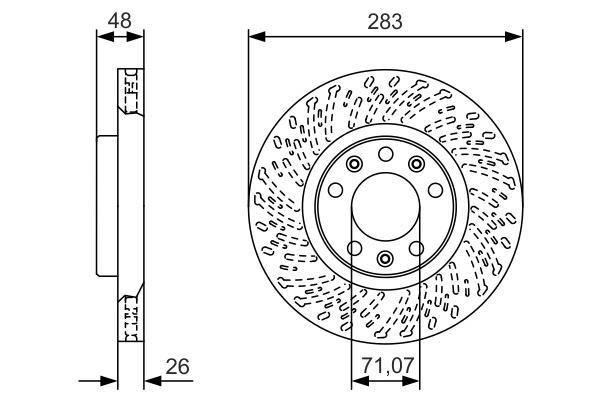 Disques de frein BOSCH ref. 0 986 479 C35