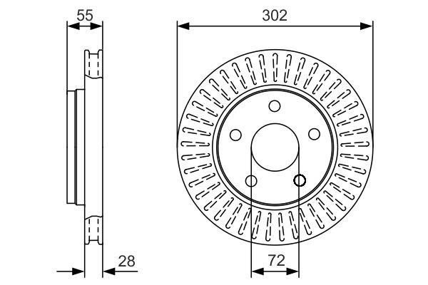Disques de frein BOSCH ref. 0 986 479 C38