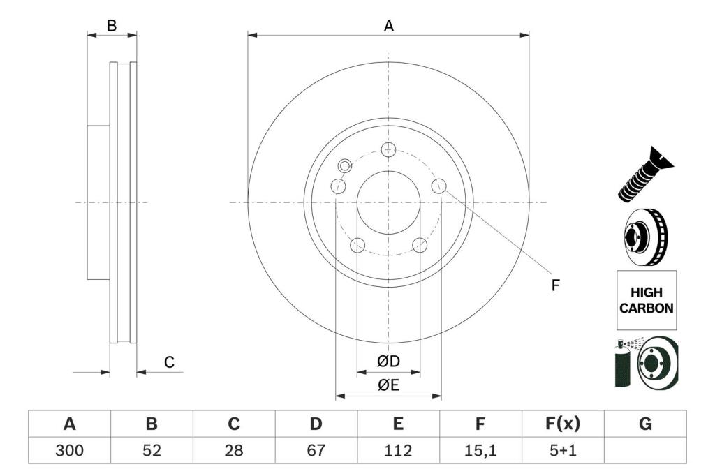 Disques de frein BOSCH 0 986 479 D57