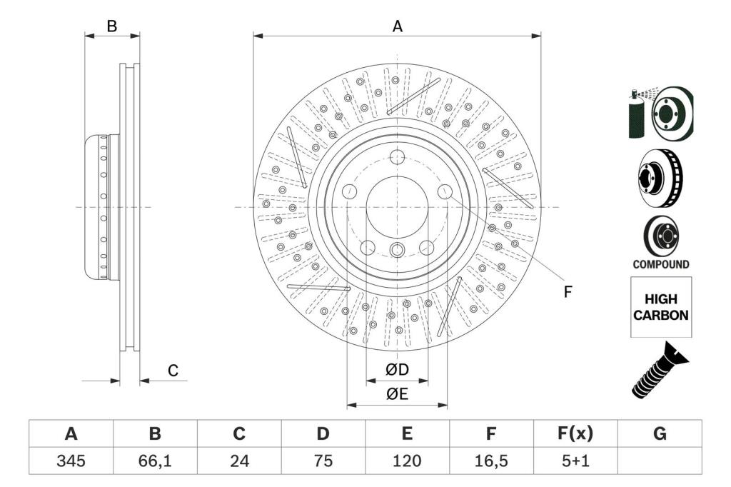 Disques de frein BOSCH 0 986 479 E05
