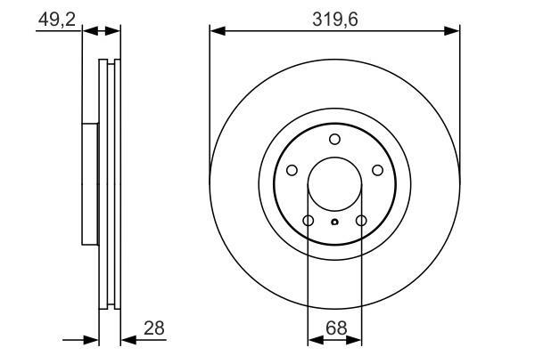 Disques de frein BOSCH ref. 0 986 479 R22