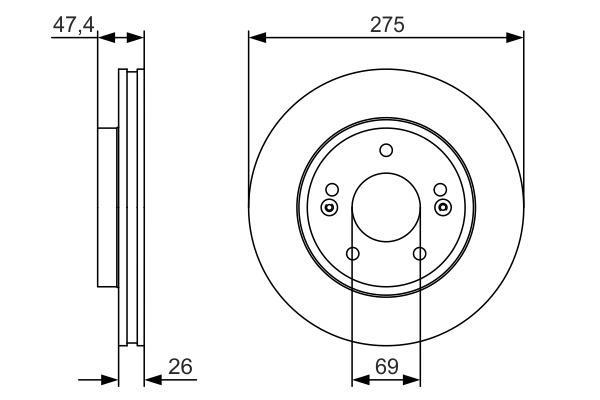 Disques de frein BOSCH ref. 0 986 479 R26