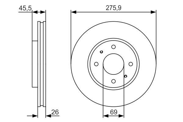 Disques de frein BOSCH ref. 0 986 479 R94
