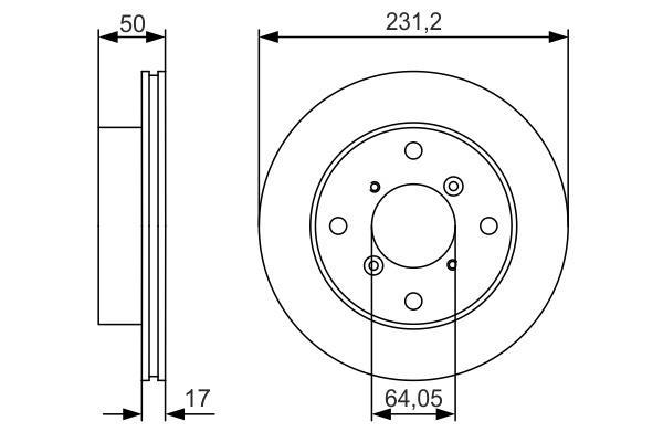 Disques de frein BOSCH ref. 0 986 479 R96