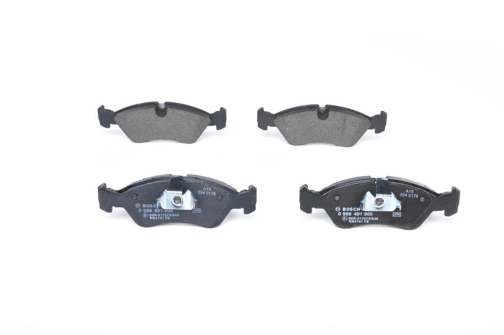 Jeu de 4 plaquettes de frein BOSCH ref. 0 986 491 900