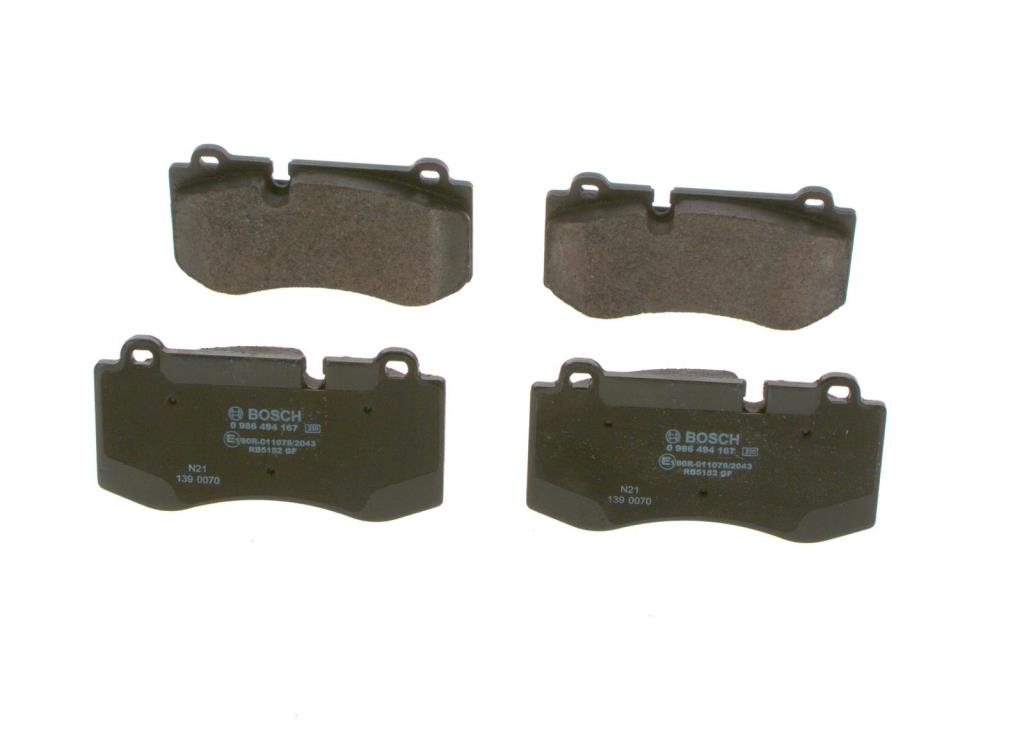 Jeu de 4 plaquettes de frein BOSCH ref. 0 986 494 167