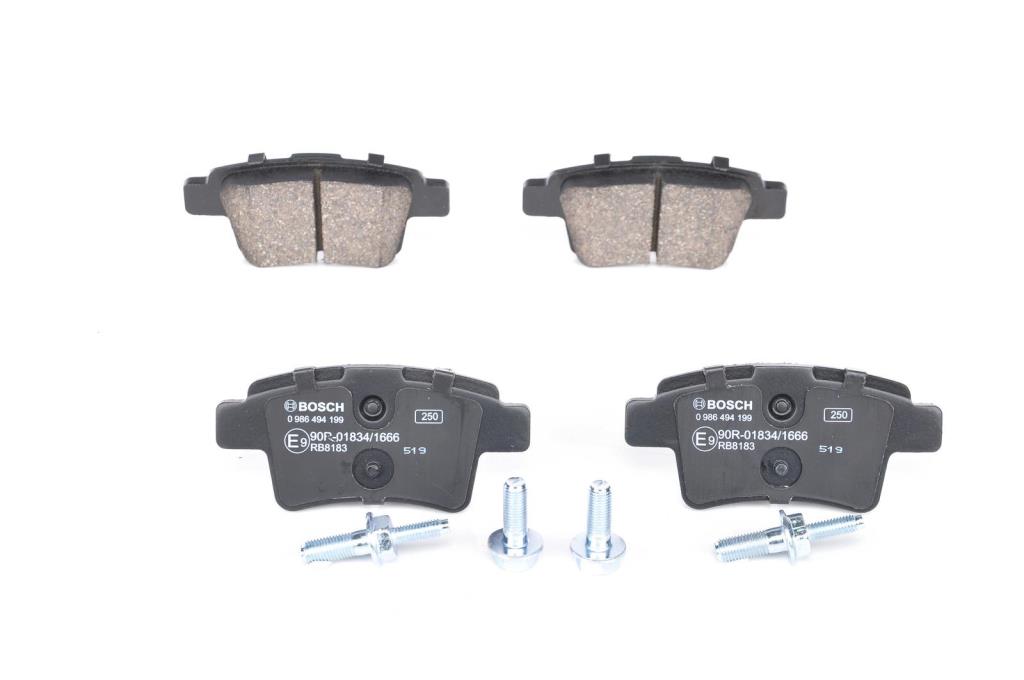 Jeu de 4 plaquettes de frein BOSCH ref. 0 986 494 199