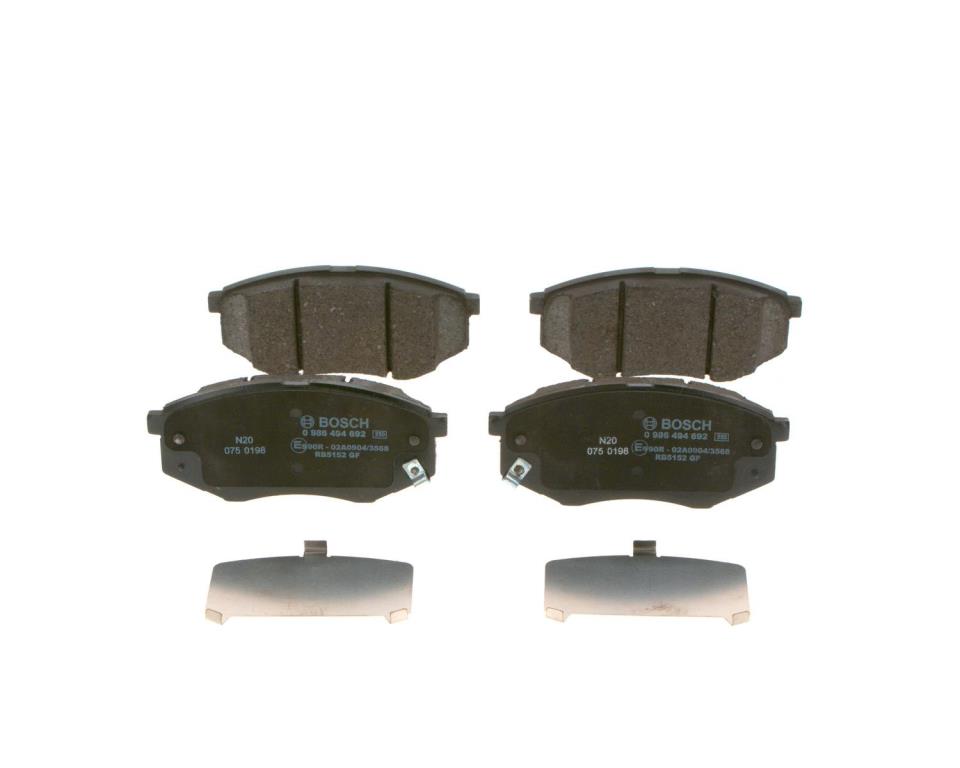 Jeu de 4 plaquettes de frein BOSCH ref. 0 986 494 692