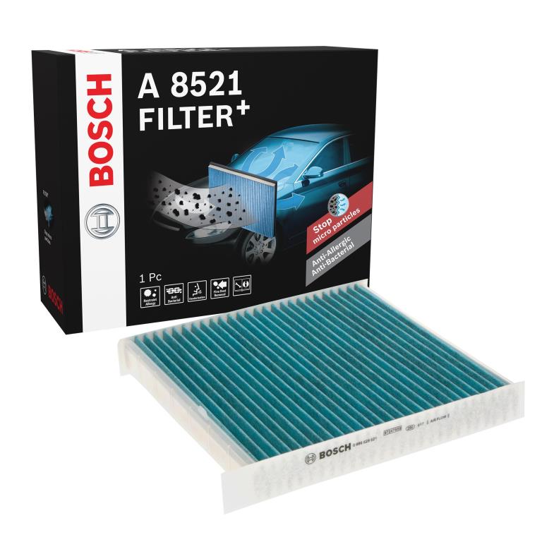 Filtre d'habitacle (Filtre à pollen) BOSCH A8521 - ref. 0 986 628 521