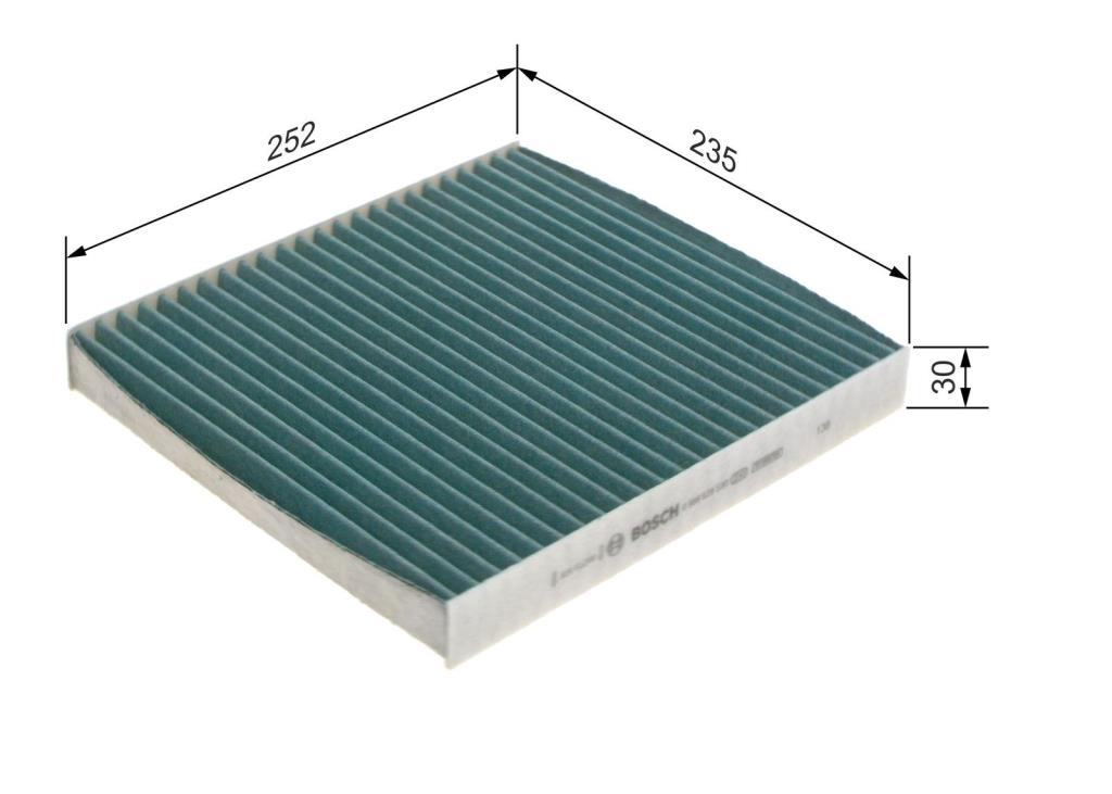 Filtre d'habitacle (Filtre à pollen) BOSCH A8530 - ref. 0 986 628 530