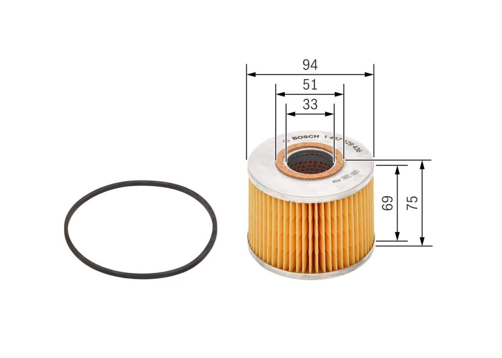 Filtro de aceite BOSCH ref. 1 457 429 436