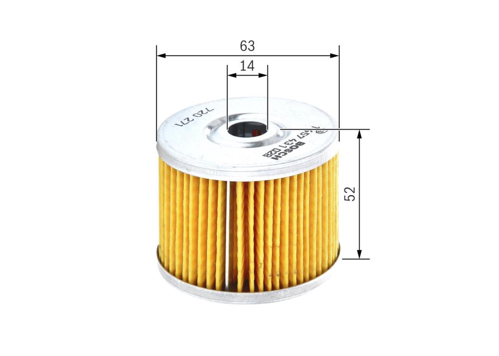 Filtre à carburant (Filtre à gasoil) BOSCH ref. 1 457 431 028