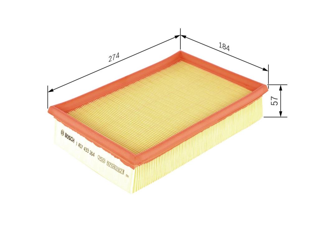 Filtro de ar BOSCH ref. 1 457 433 264