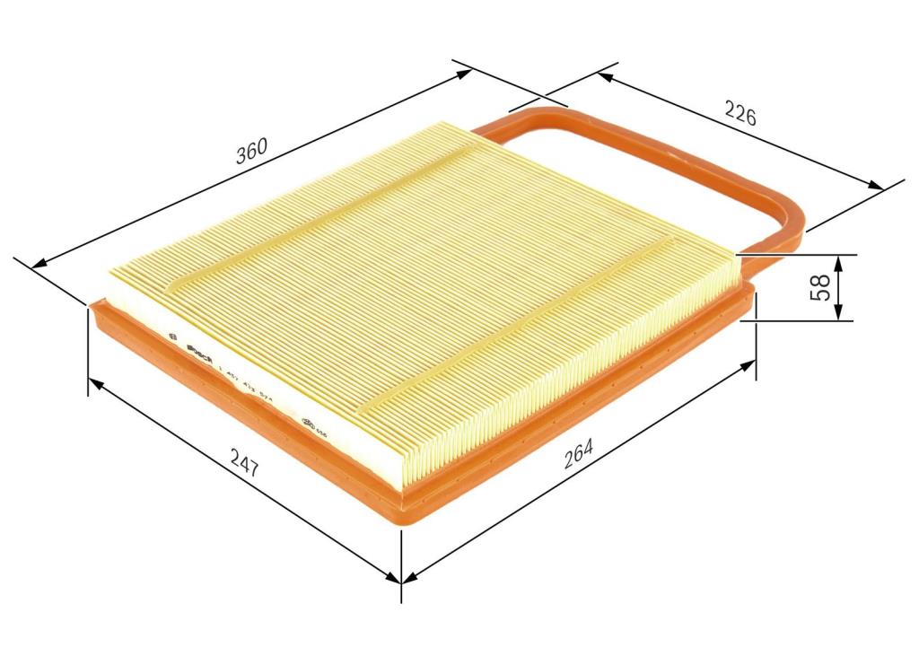 Filtre à air BOSCH ref. 1 457 433 574
