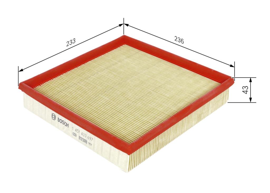 Filtro de aire (de coche) BOSCH ref. 1 457 433 697
