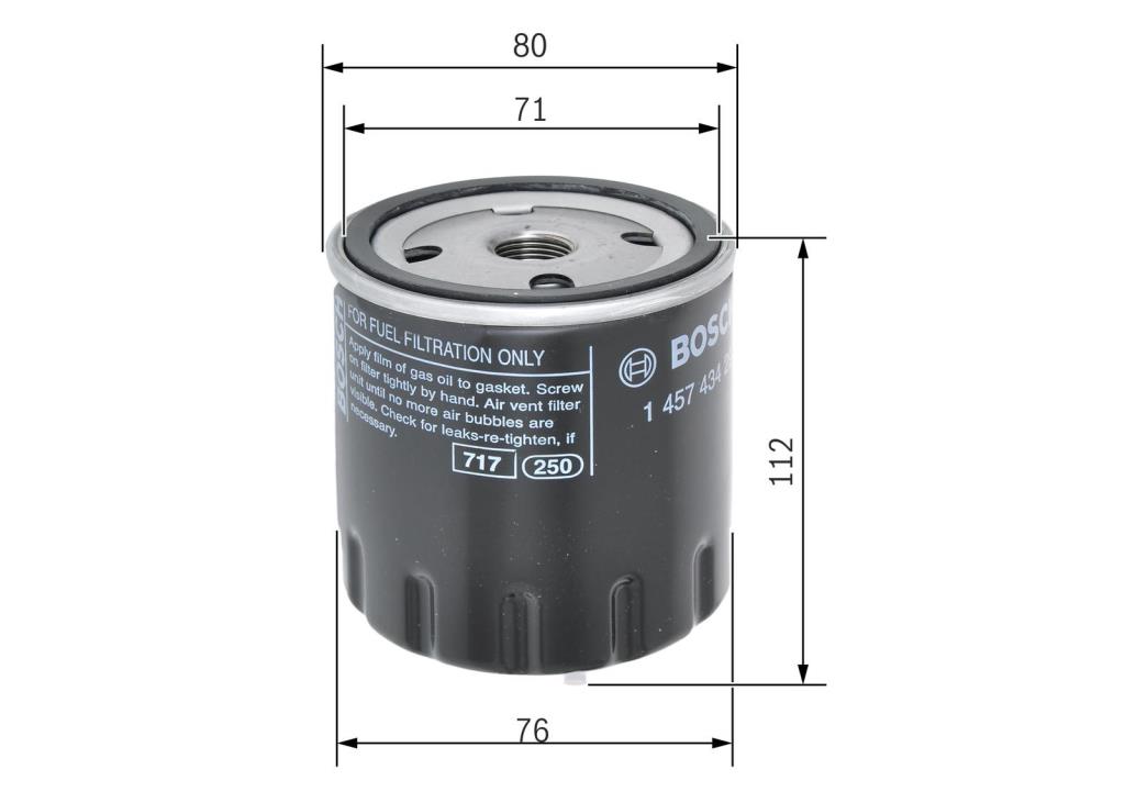Filtre à carburant (Filtre à gasoil) BOSCH ref. 1 457 434 291