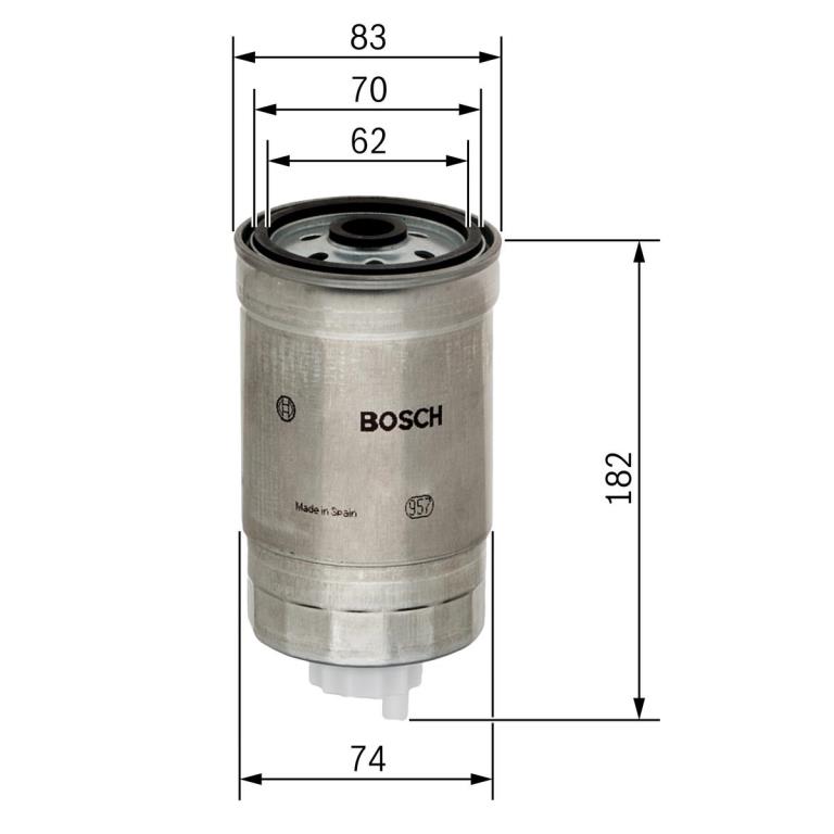 Filtre à carburant (Filtre à gasoil) BOSCH ref. 1 457 434 324