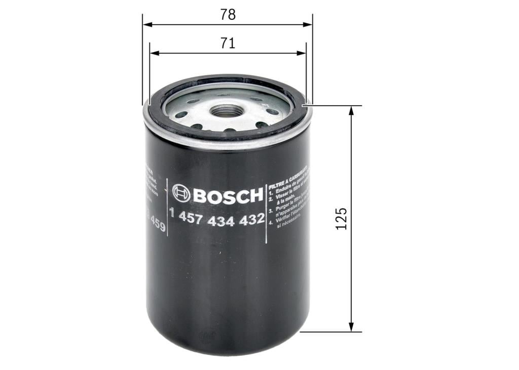 Filtre à carburant (Filtre à gasoil) BOSCH ref. 1 457 434 432