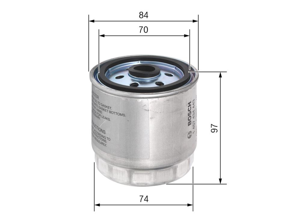 Filtre à carburant (Filtre à gasoil) BOSCH ref. 1 457 434 443