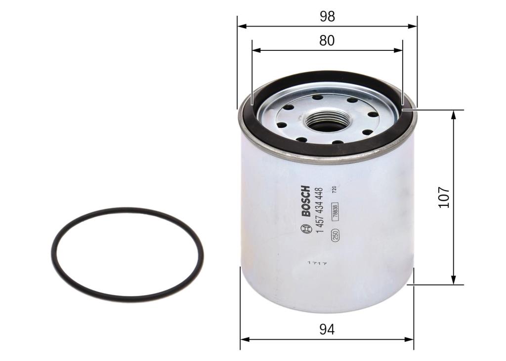 Filtre à carburant (Filtre à gasoil) BOSCH ref. 1 457 434 448