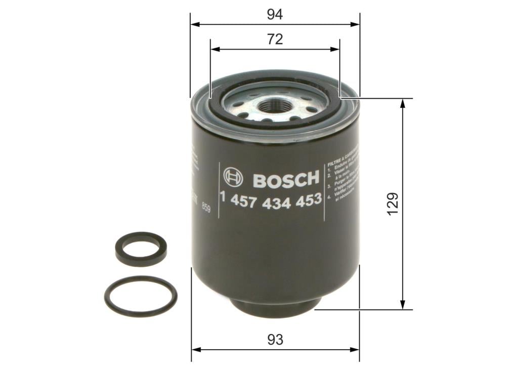 Filtre à carburant (Filtre à gasoil) BOSCH ref. 1 457 434 453