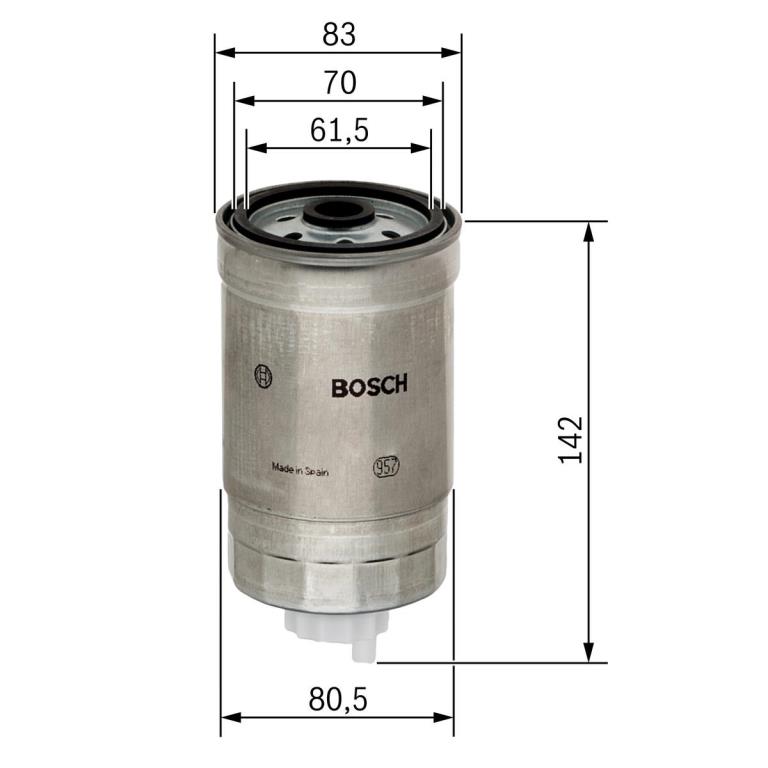 Filtre à carburant (Filtre à gasoil) BOSCH ref. 1 457 434 510