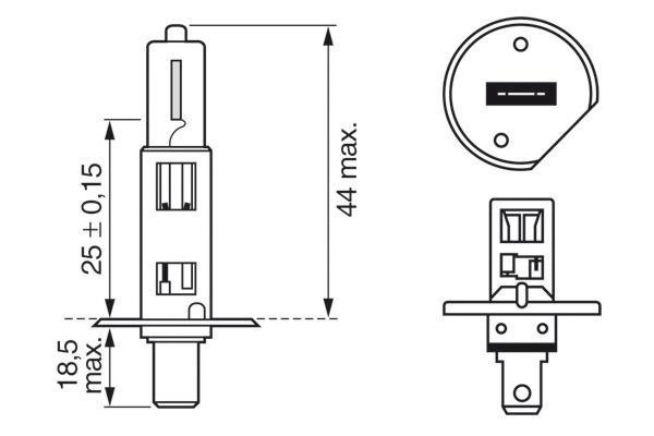 Ampoule BOSCH 1 ✕ H1 - ref. 1 987 301 005