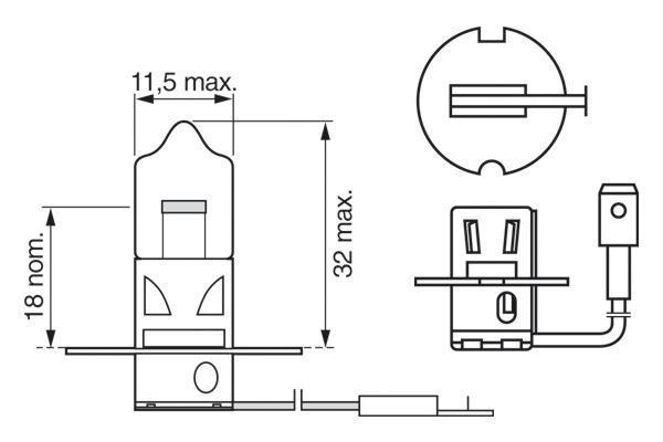 Ampoule BOSCH 1 ✕ H3 - ref. 1 987 301 006