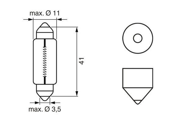 Ampoule BOSCH 2 ✕ K10W - ref. 1 987 301 014