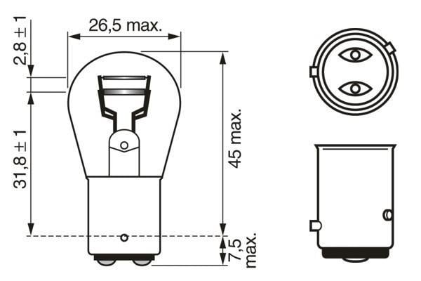 Lámpara BOSCH 2 ✕ P21/4W - ref. 1 987 301 015