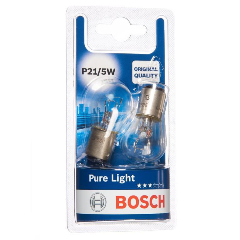 Ampoule BOSCH 2 ✕ P21/5W Pure Light - 1 987 301 016 au meilleur prix -  Oscaro