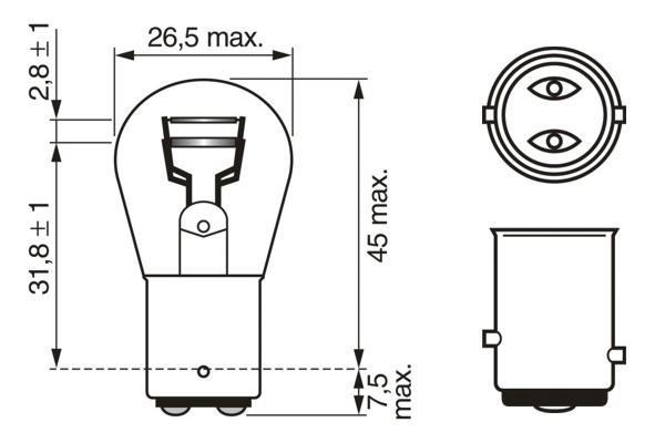 Lámpara BOSCH 2 ✕ P21/5W - ref. 1 987 301 016