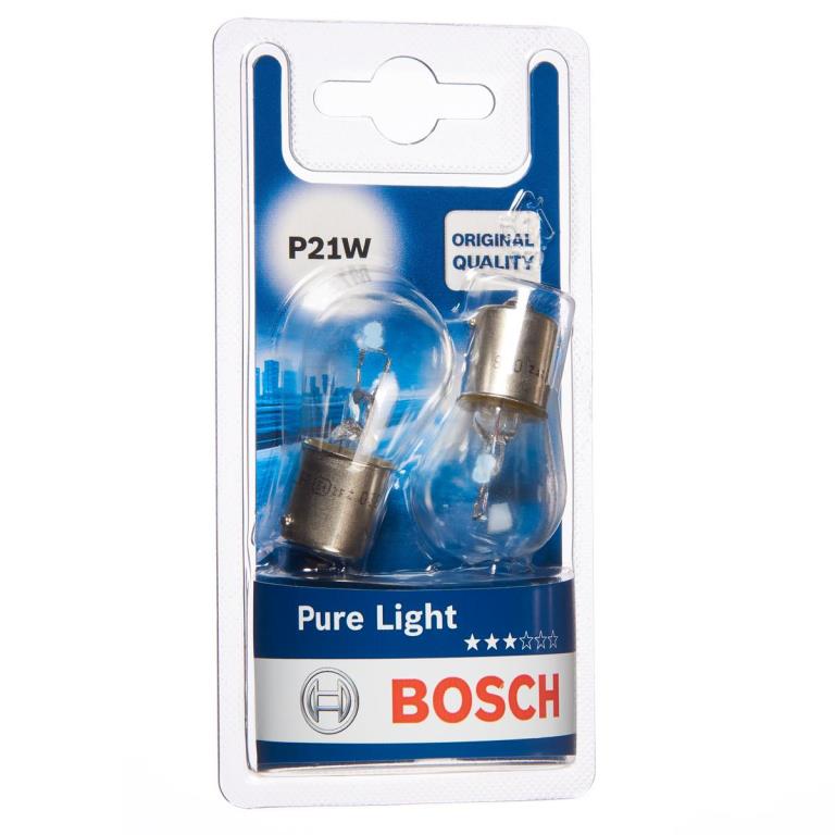 Ampoule BOSCH 2 ✕ P21W Pure Light - 1 987 301 017 au meilleur prix - Oscaro