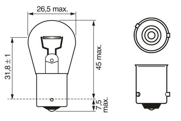 Lâmpada BOSCH 2 ✕ PY21W - ref. 1 987 301 025