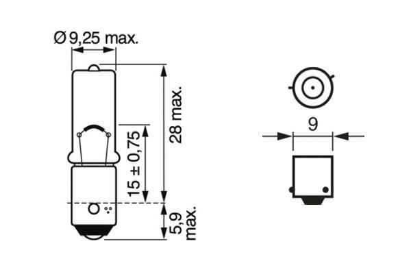 Ampoule BOSCH 2 ✕ H6W - ref. 1 987 301 035