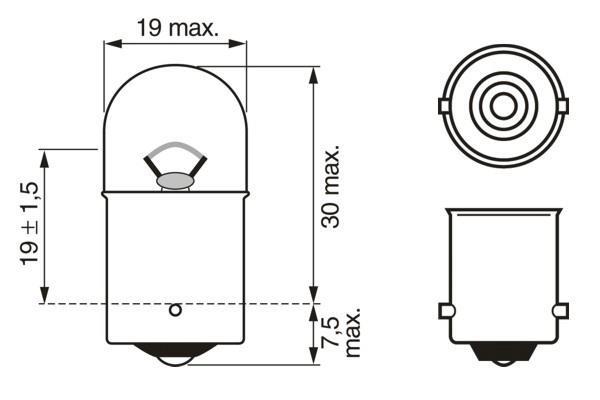 Ampoule BOSCH 2 ✕ R5W - ref. 1 987 301 058