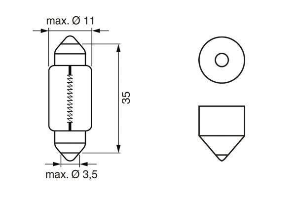Ampoule BOSCH 2 ✕ C5W - ref. 1 987 301 060