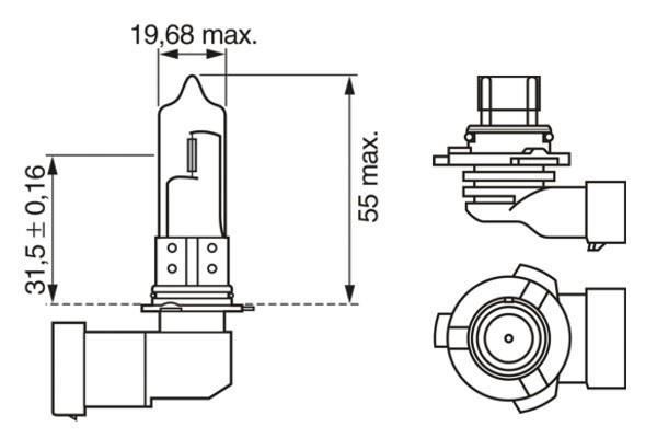 Ampoule BOSCH 1 ✕ HB3 - ref. 1 987 301 062