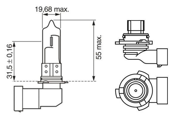 Ampoule BOSCH 1 ✕ HB4 - ref. 1 987 301 063