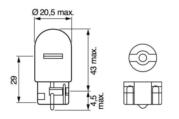 Ampoule BOSCH 2 ✕ W21W - ref. 1 987 301 096