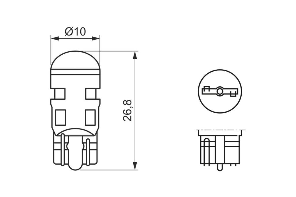 Ampoules LED Eclairage d'intérieur et signalisation  BOSCH LED Retrofit BL - W5W - ref. 1 987 301 505